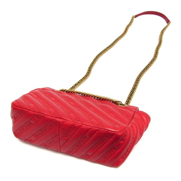 BALENCIAGA Red Leather Shoulder Bag - Picture 3 of 16